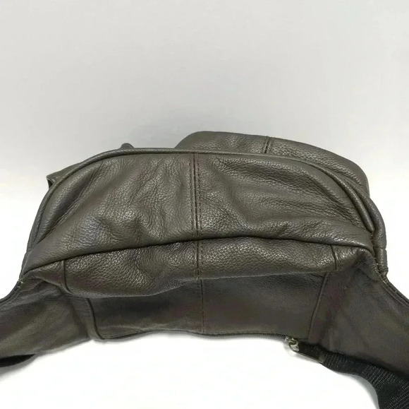 APC Leather Fanny Pack Bag Vintage Brown Unisex - Picture 7 of 9